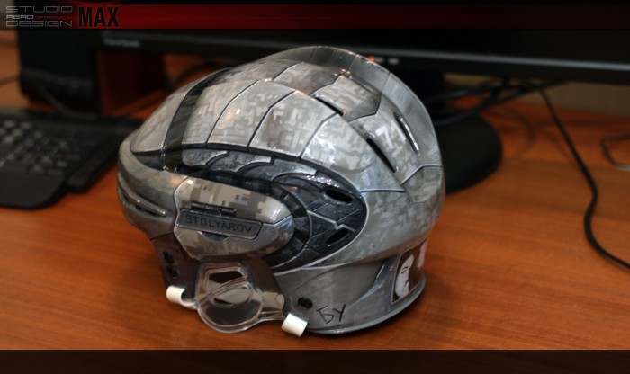 аэрография на хоккейном шлеме